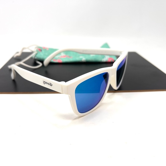 Goodr Iced by Yetis White Frame Blue Mirror Polarized Sunglasses - Picture 1 of 6
